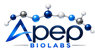 Apep Biolabs blue and silver molecular logo